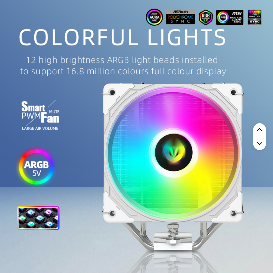 Tower CPU Cooler - Aosor AS400 White