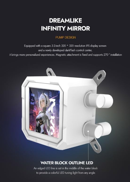 240mm Liquid CPU Cooler - DV240S White