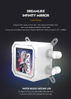 240mm Liquid CPU Cooler - DV240S White