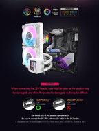 240mm Liquid CPU Cooler - DV240S White